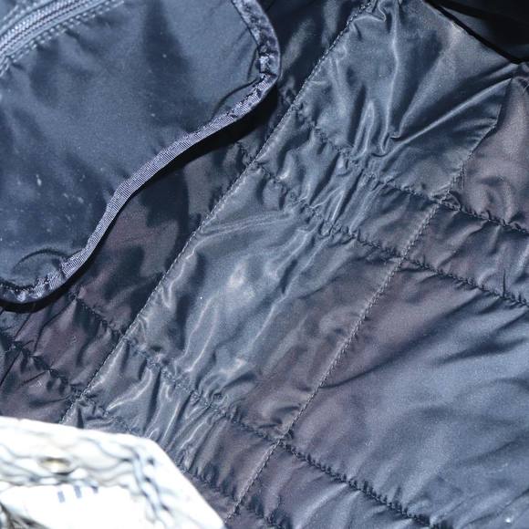 BURBERRY Nova Check Blue Label Hand Bag Nylon Black Beige Auth hk1390 - Picture 11 of 16